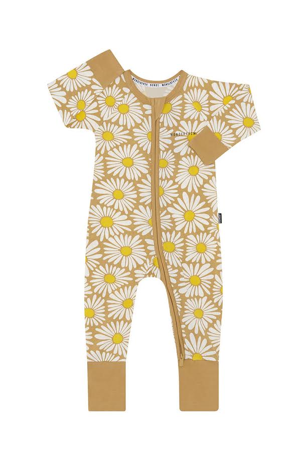 Wonderfresh Zip Wondersuits - Crazy Daisy Yellow