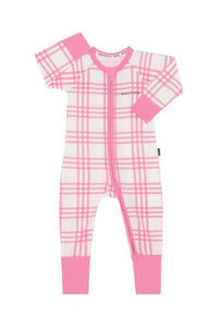 Wonderfresh Zip Wondersuits - Big Check Pink