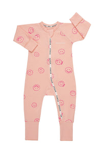 Wondercool Eyelet Zip Wondersuit - Wondersmile Pink