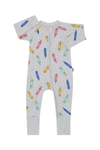 Bonds Zip Wondersuit - Crayon Box Grey Marle